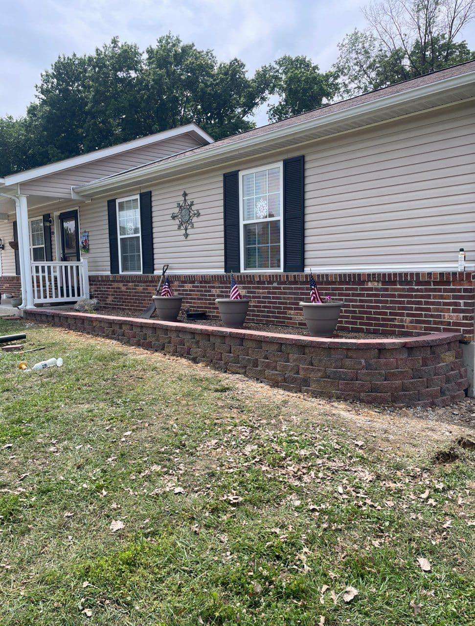 Retaining Wall Rebuild in Troy Missouri